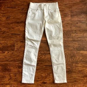 White High Waisted Ann Taylor Skinny Jeans